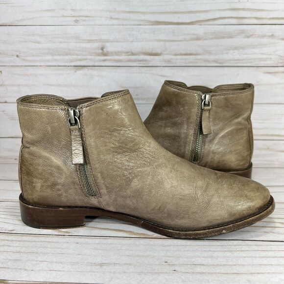 Johnston & Murphy Ankle Booties Chelsea Womens Size 7.5M Ankle Zip Brown Leather - Picture 6 of 9